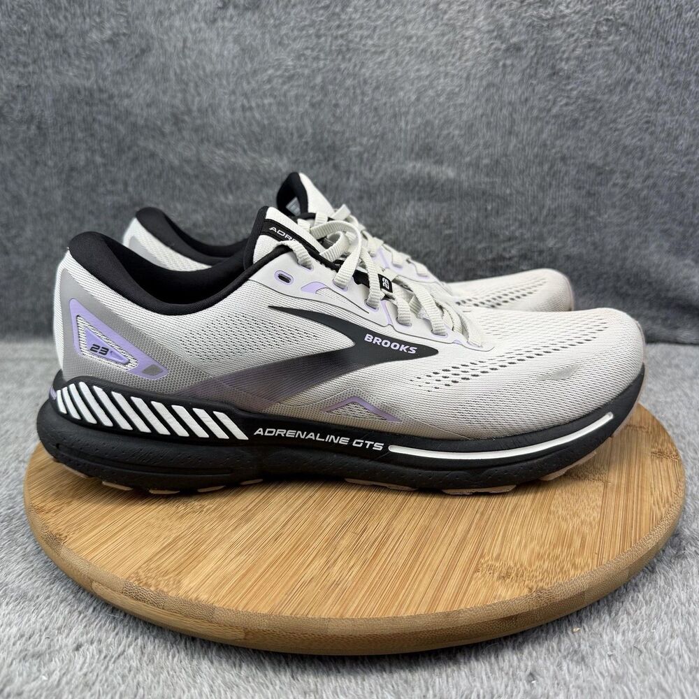 Brooks Adrenaline GTS 23 Shoes Womens Size 12 B Gray Mesh Sneakers 1203811B039